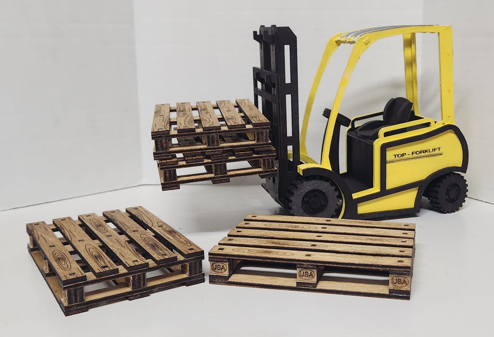 (image for) Hot Drink Coasters - Forklift and Pallet - Click Image to Close