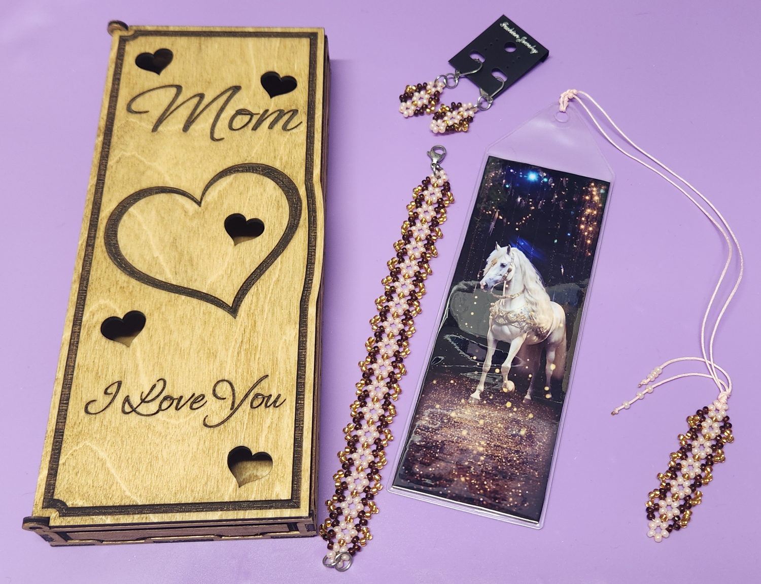 (image for) Mother's Day Gift Set - Circus Pony - Light Pink, Rootbeer, Gold - Click Image to Close