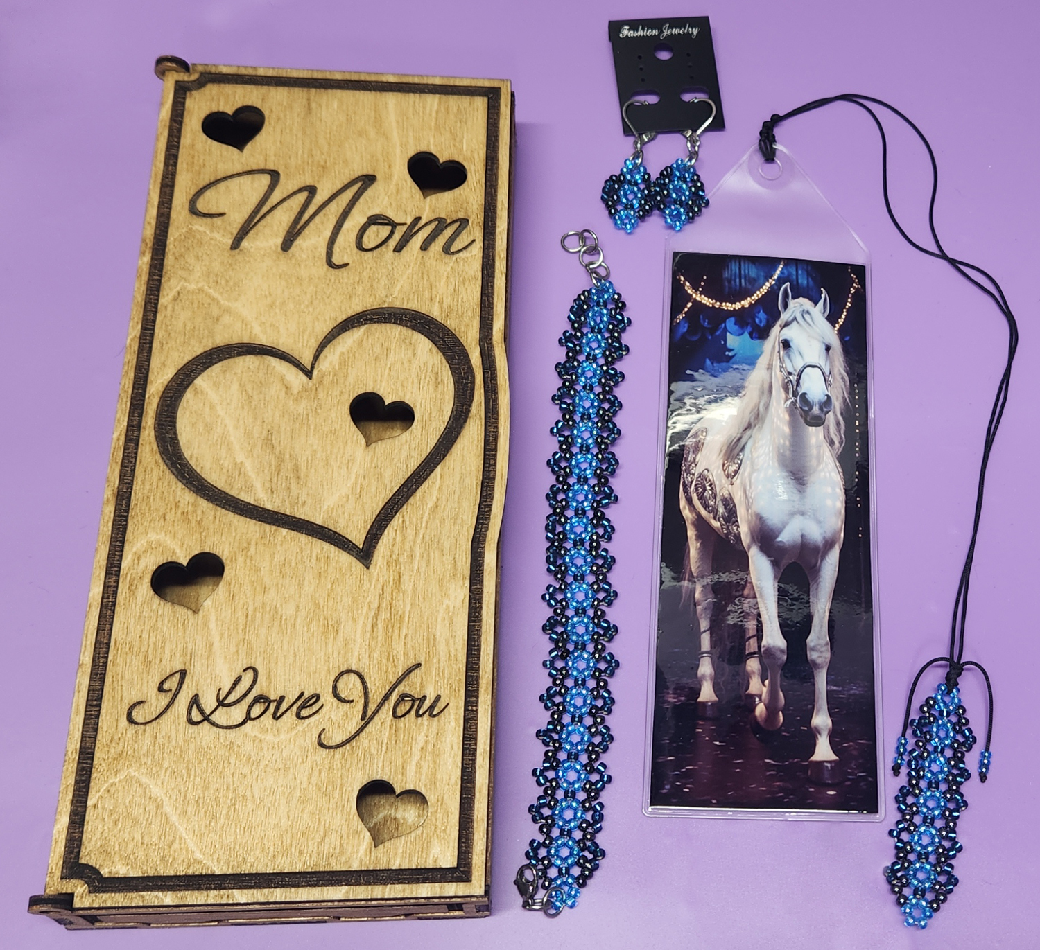 (image for) Mother's Day Gift Set - Circus Pony - Lake Blue, Gunmetal, Blue - Click Image to Close